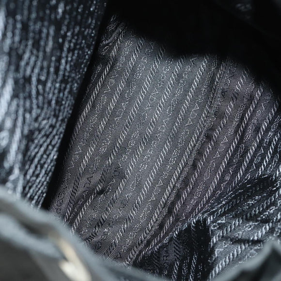 PRADA Backpack Nylon Black Silver Auth SW2088
