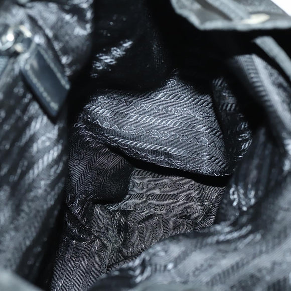 PRADA Backpack Nylon Black Silver Auth SW2088