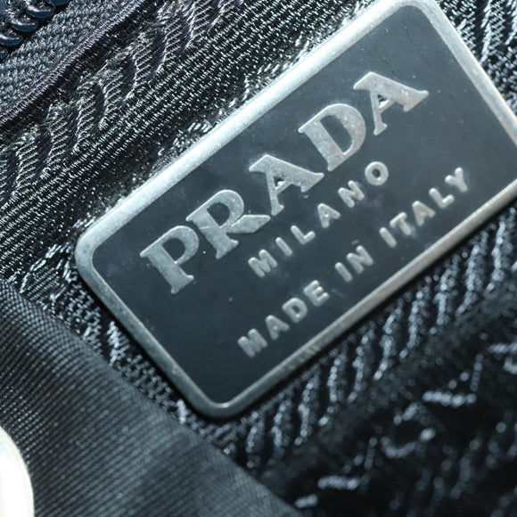 PRADA Backpack Nylon Black Silver Auth SW2088