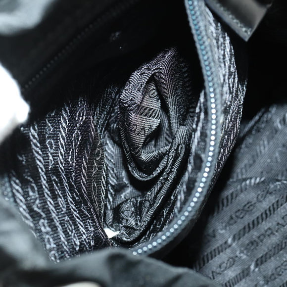 PRADA Backpack Nylon Black Silver Auth SW2088