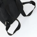 PRADA Backpack Nylon Black Silver Auth SW2088-7