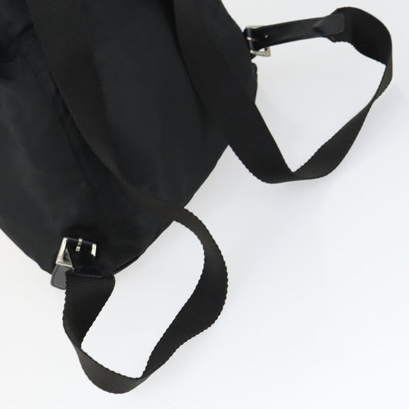 PRADA Backpack Nylon Black Silver Auth SW2088