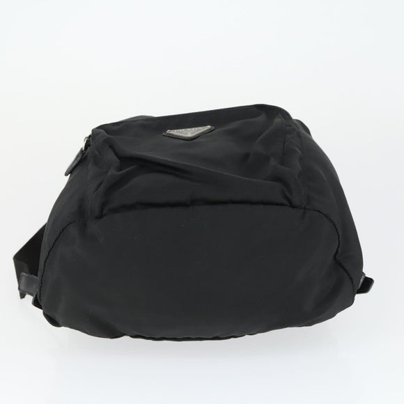 PRADA Backpack Nylon Black Silver Auth SW2088