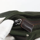 PRADA Shoulder Bag Nylon Khaki Silver Auth SW2089-10