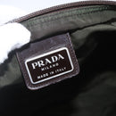 PRADA Shoulder Bag Nylon Khaki Silver Auth SW2089-19