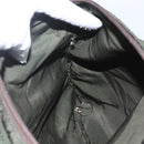 PRADA Shoulder Bag Nylon Khaki Silver Auth SW2089-21