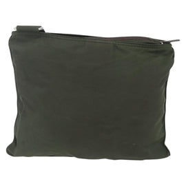 PRADA Shoulder Bag Nylon Khaki Silver Auth SW2089 - 0