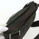 PRADA Shoulder Bag Nylon Khaki Silver Auth SW2089-6