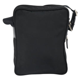 PRADA Shoulder Bag Nylon Black Silver Auth SW2090 - 0