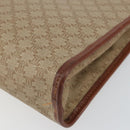 CELINE Macadam Canvas Clutch Bag PVC Beige Gold Auth SW2093-10