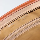 CELINE Macadam Canvas Clutch Bag PVC Beige Gold Auth SW2093-14