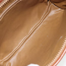 CELINE Macadam Canvas Clutch Bag PVC Beige Gold Auth SW2093-15