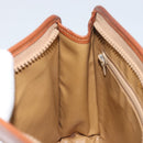 CELINE Macadam Canvas Clutch Bag PVC Beige Gold Auth SW2093-17