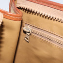 CELINE Macadam Canvas Clutch Bag PVC Beige Gold Auth SW2093-18