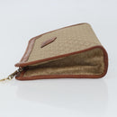 CELINE Macadam Canvas Clutch Bag PVC Beige Gold Auth SW2093-5
