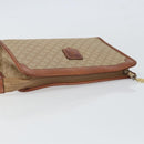 CELINE Macadam Canvas Clutch Bag PVC Beige Gold Auth SW2093-6