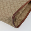CELINE Macadam Canvas Clutch Bag PVC Beige Gold Auth SW2093-8