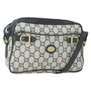 GUCCI GG Plus Supreme Shoulder Bag PVC Navy Gold Auth SW2094-1