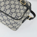 GUCCI GG Plus Supreme Shoulder Bag PVC Navy Gold Auth SW2094-10