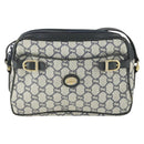 GUCCI GG Plus Supreme Shoulder Bag PVC Navy Gold Auth SW2094-2