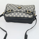 GUCCI GG Plus Supreme Shoulder Bag PVC Navy Gold Auth SW2094-6