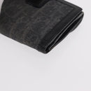 Christian Dior Trotter Canvas Trifold Wallet Black Silver Auth SW2098-11