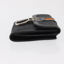 Christian Dior Trotter Canvas Trifold Wallet Black Silver Auth SW2098-4