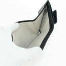 Jimmy Choo Trifold Wallet Leather Black Gold Silver Auth SW2099V-21