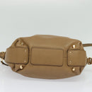 Chloe Angie Hand Bag Leather 2way Brown Auth sw210-11