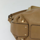 Chloe Angie Hand Bag Leather 2way Brown Auth sw210-9
