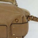Chloe Angie Hand Bag Leather 2way Brown Auth sw210-16