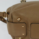 Chloe Angie Hand Bag Leather 2way Brown Auth sw210-17
