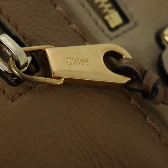 Chloe Angie Hand Bag Leather 2way Brown Auth sw210