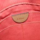 Chloe Angie Hand Bag Leather 2way Brown Auth sw210-19