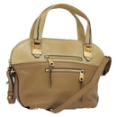 Chloe Angie Hand Bag Leather 2way Brown Auth sw210-1