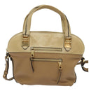 Chloe Angie Hand Bag Leather 2way Brown Auth sw210-13