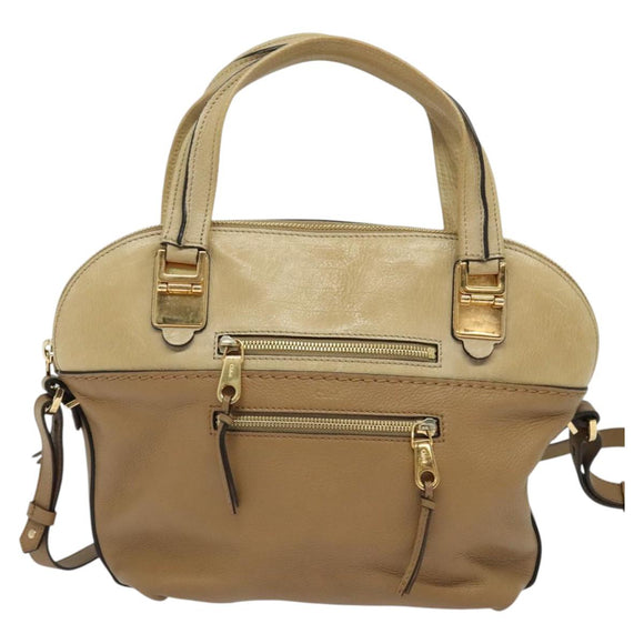 Chloe Angie Hand Bag Leather 2way Brown Auth sw210
