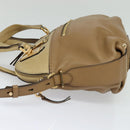 Chloe Angie Hand Bag Leather 2way Brown Auth sw210-3