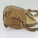 Chloe Angie Hand Bag Leather 2way Brown Auth sw210-5