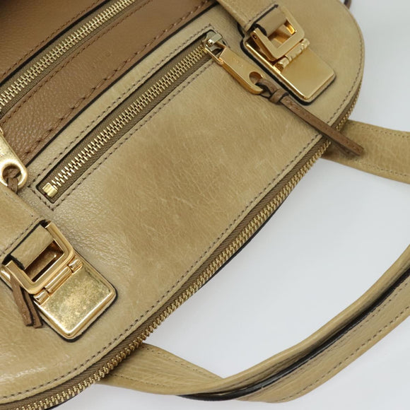 Chloe Angie Hand Bag Leather 2way Brown Auth sw210