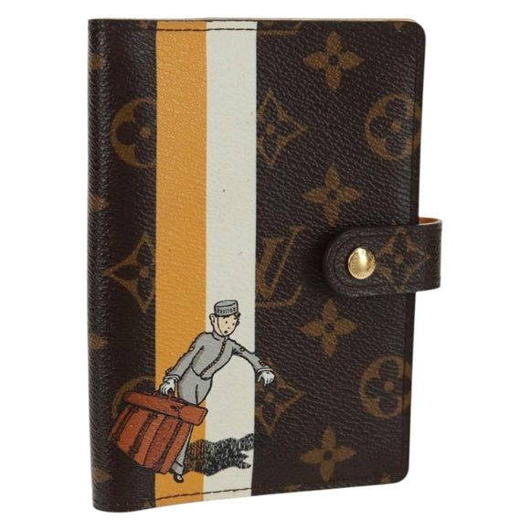 LOUIS VUITTON Monogram Groom Agenda PM Day Planner Cover R20019 LV Auth SW2101V