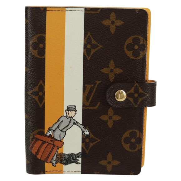 LOUIS VUITTON Monogram Groom Agenda PM Day Planner Cover R20019 LV Auth SW2101V