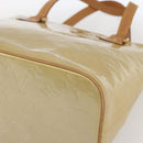 LOUIS VUITTON Monogram Vernis Houston Hand Bag Beige M91004 LV Auth SW2105-9