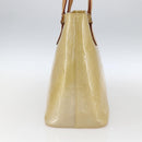 LOUIS VUITTON Monogram Vernis Houston Hand Bag Beige M91004 LV Auth SW2105-3