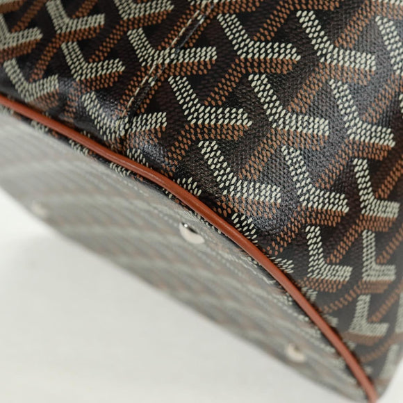 GOYARD Herringbone Vanity Muse PM Bag PVC Leather 2way Brown Auth SW2108SM