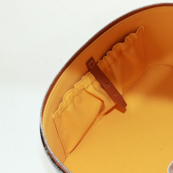 GOYARD Herringbone Vanity Muse PM Bag PVC Leather 2way Brown Auth SW2108SM