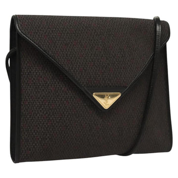 SAINT LAURENT Shoulder Bag Canvas Purple Gold Auth sw211