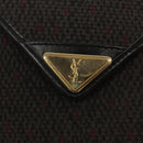 SAINT LAURENT Shoulder Bag Canvas Purple Gold Auth sw211-10