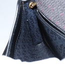 SAINT LAURENT Shoulder Bag Canvas Purple Gold Auth sw211-18