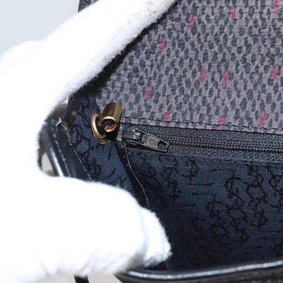 SAINT LAURENT Shoulder Bag Canvas Purple Gold Auth sw211